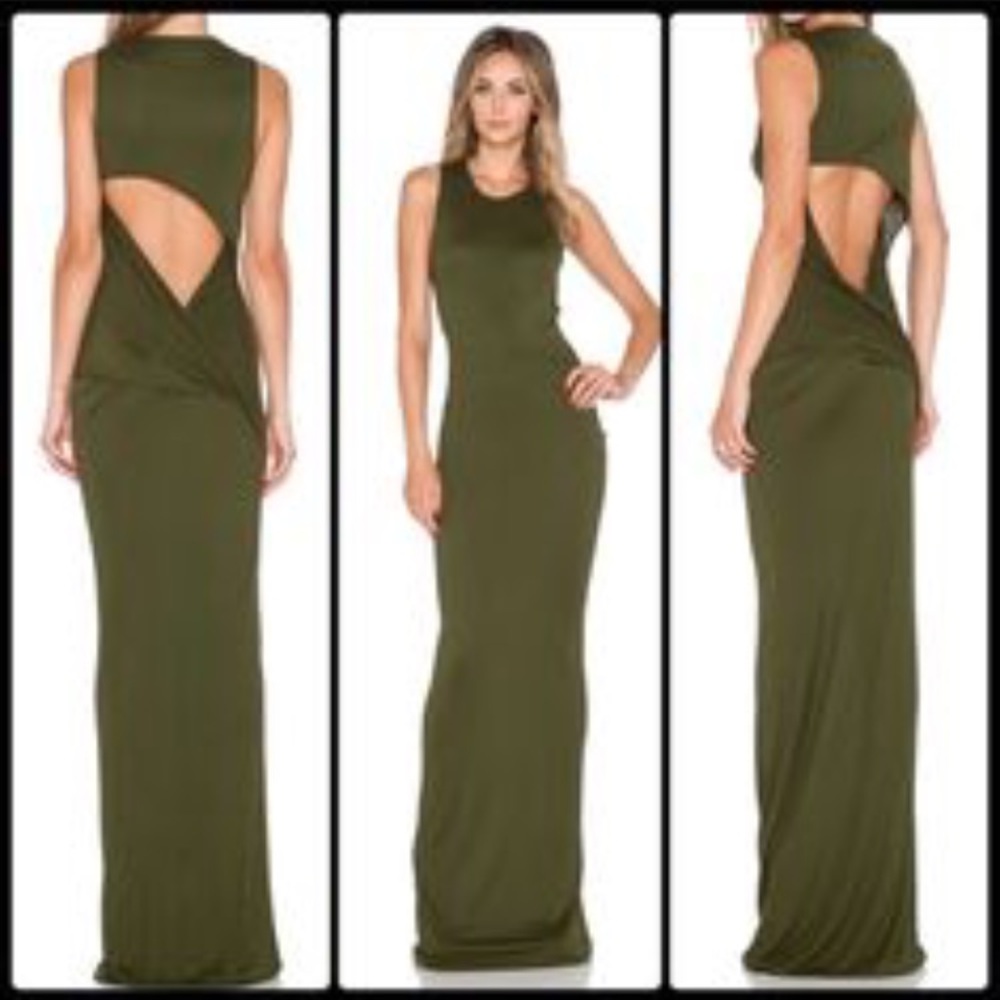 Haute Hippie  black not olive Maxi Dress just for picture NWT
